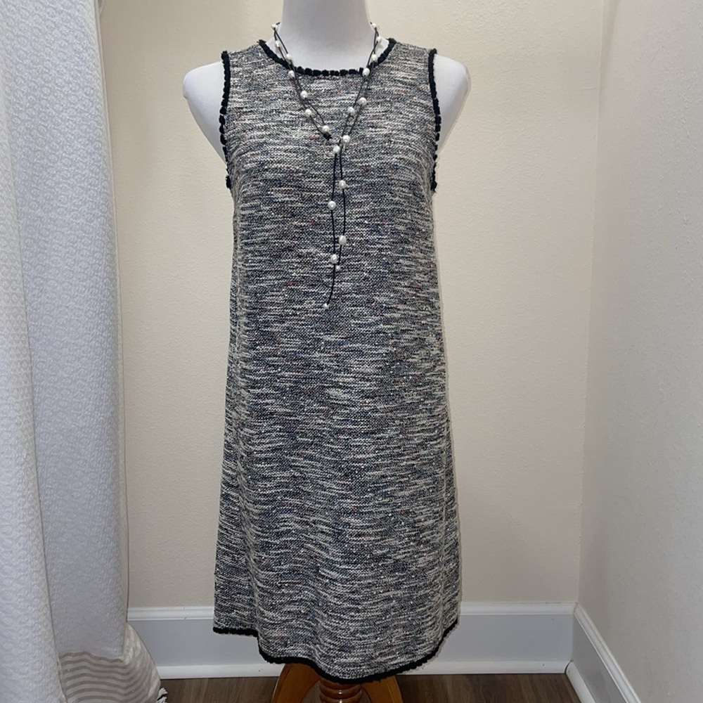 LOFT Tweed Sleeveless A-Line Shift Dress